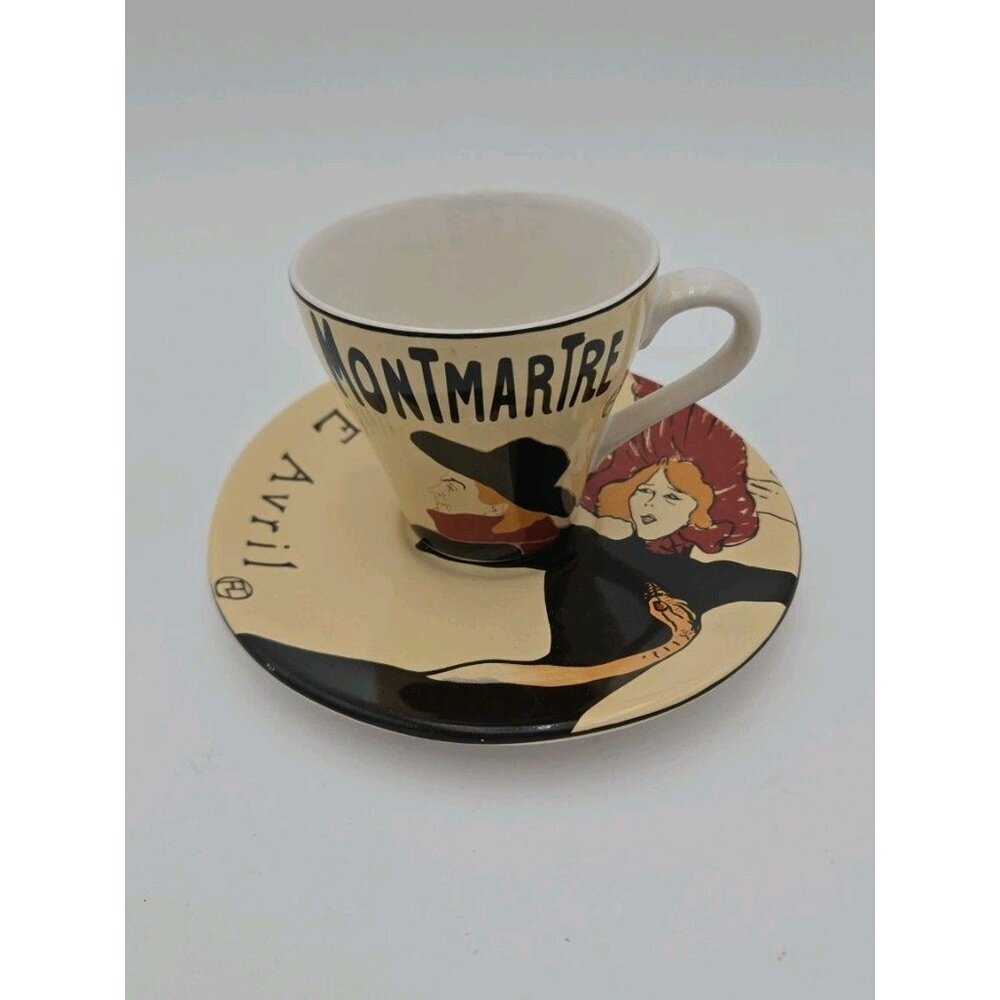 Sango Cabaret Cup and Saucer Set 1 Cups 1 Saucers 1995‎ Jane Avril 4870